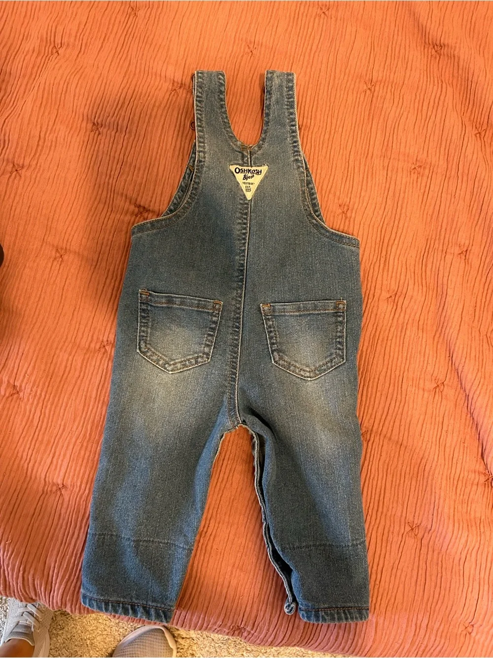 OshKosh B'gosh Light Blue Denim Baby Girls 9m Overalls
